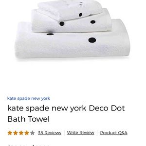 Kate spade brand new towels set deco dot